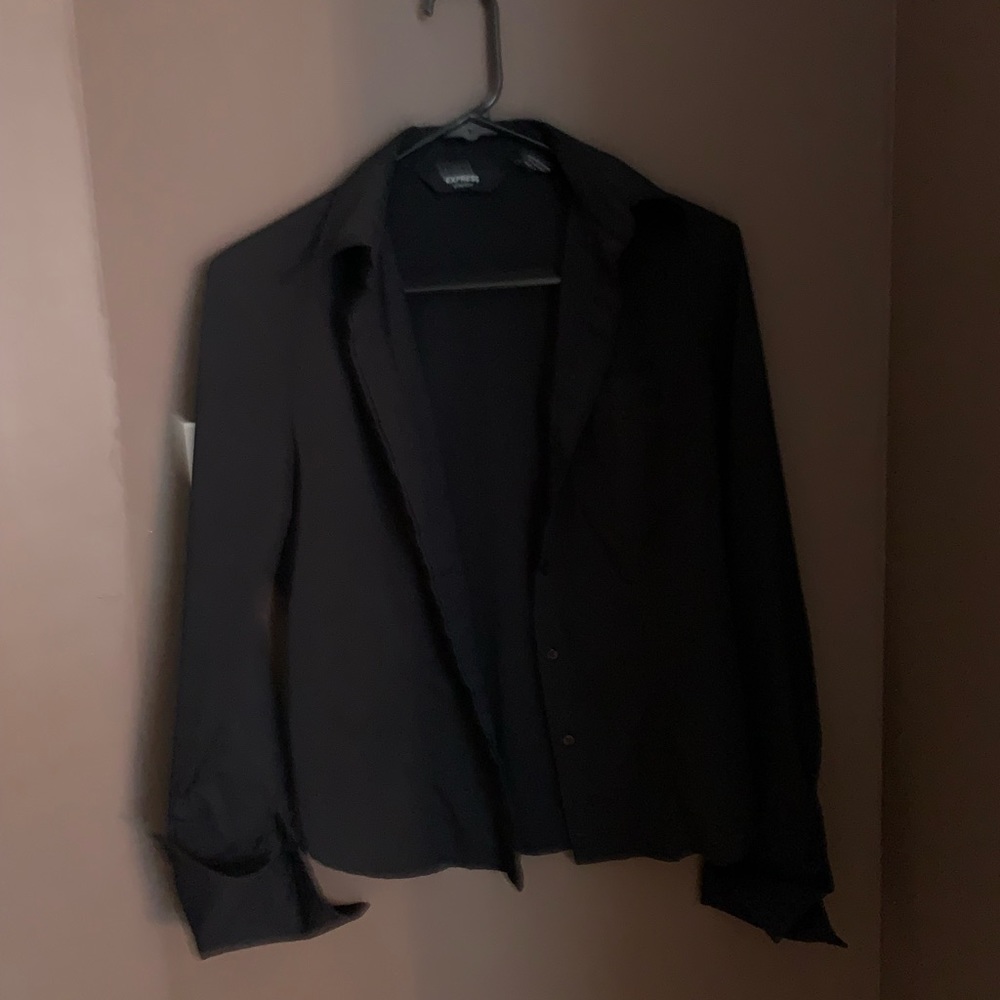 Express Black Button up blouse